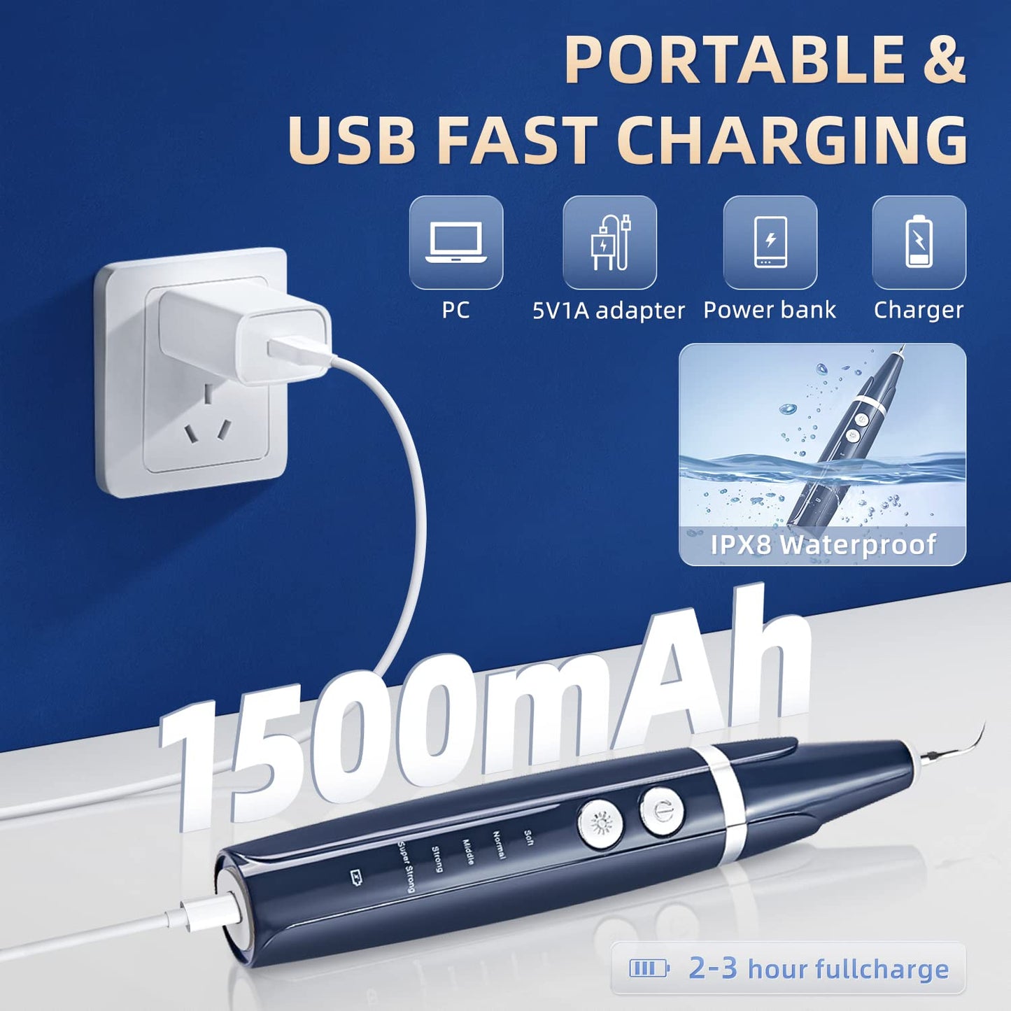 ELECTRIC DENTAL HYGIENE KIT FEATURING LED ILLUMINATION-HABANOVA™